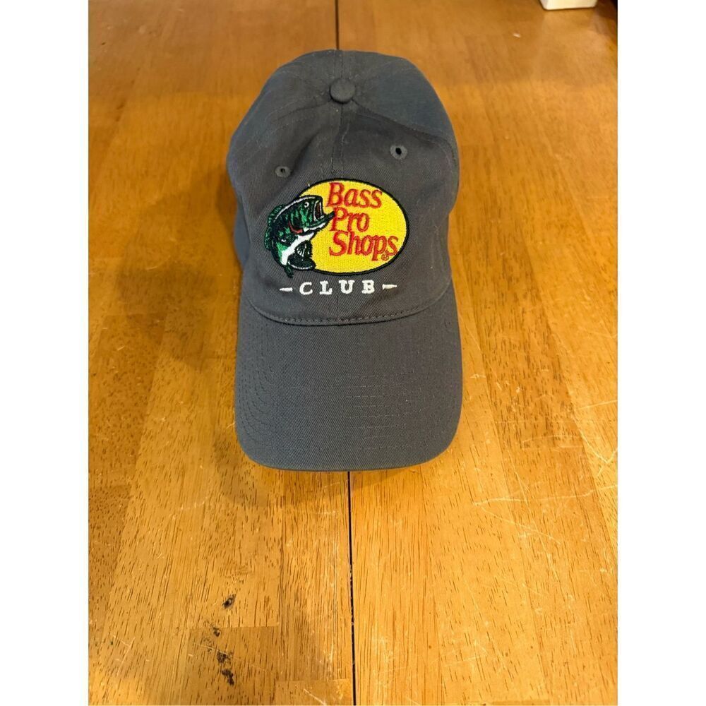 Bass Pro Shop Club Hat Cap Adult gray Adjustable Strap - Picture 1 of 8